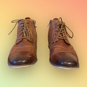 Steve Madden Cognac Leather Chukka Boots Men’s Size 9b